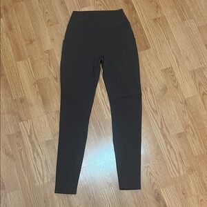 Buff Bunny High-Waist Brown Leggings with Pockets
